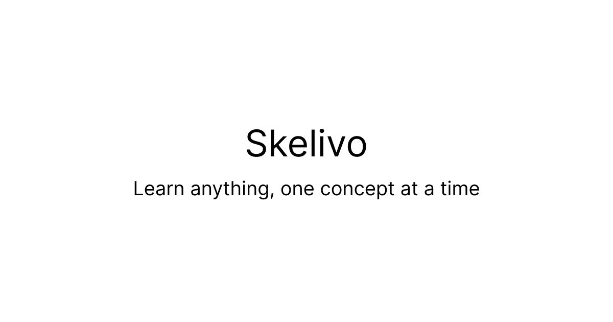 I’m building a way to learn a skill faster and understand how it all fits together